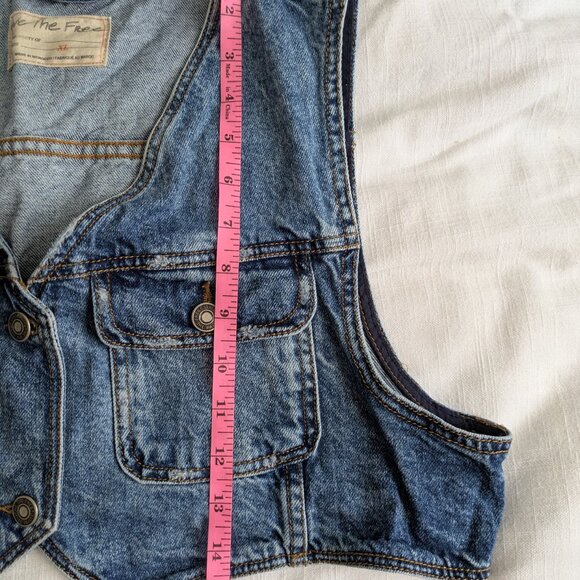 We The Free Denim Blue Cropped Vest - Picture 9 of 9